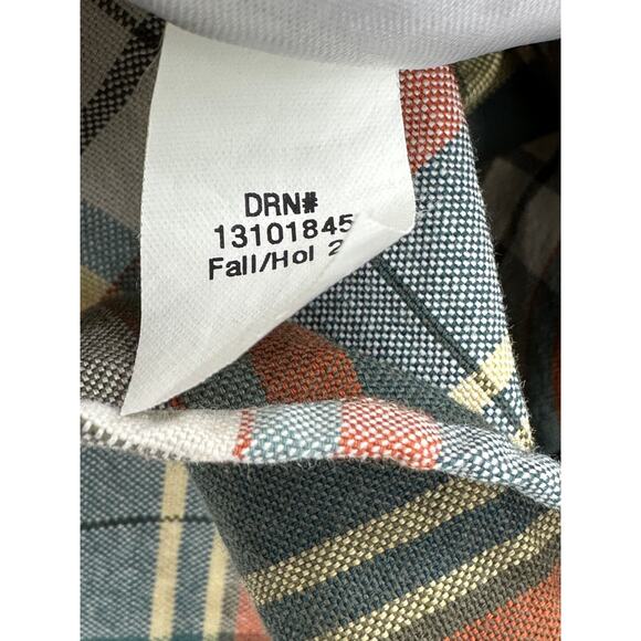 Eddie Bauer Shirt Men XL TALL Green Earth Tone Plaid Classic Fit Button Up - Picture 8 of 10